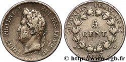 COLONIES FRANÇAISES - Louis-Philippe, pour les Îles Marquises 5 Centimes Louis Philippe Ier 1843 Paris - A