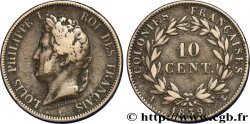 COLONIES FRANÇAISES - Louis-Philippe pour la Guadeloupe 10 Centimes Louis Philippe Ier 1839 Paris - A