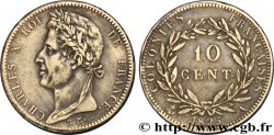 COLONIES FRANÇAISES - Charles X, pour la Guyane et le Sénégal 10 Centimes Charles X 1825 Paris - A
