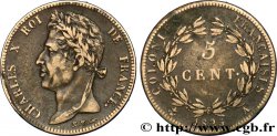 COLONIES FRANÇAISES - Charles X, pour la Guyane et le Sénégal 5 Centimes Charles X 1825 Paris - A