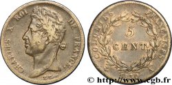 COLONIES FRANÇAISES - Charles X, pour la Guyane 5 Centimes Charles X 1830 Paris - A
