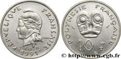 FRENCH POLYNESIA 10 Francs I.E.O.M Marianne 1991 Paris