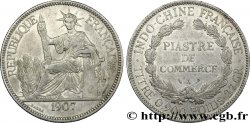 INDOCHINE FRANÇAISE 1 Piastre de Commerce 1907 Paris TTB 