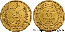 TUNISIA - FRENCH PROTECTORATE 20 Francs or Bey Ali AH 1312 1898 Paris