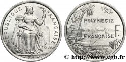 FRENCH POLYNESIA 2 Francs I.E.O.M. Polynésie Française 1991 Paris