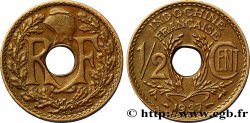 INDOCHINE FRANÇAISE 1/2 Centième 1937 Paris