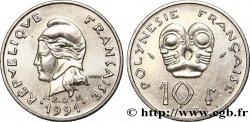 FRENCH POLYNESIA 10 Francs I.E.O.M Marianne 1991 Paris