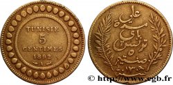 TUNISIE - PROTECTORAT FRANÇAIS 5 Centimes AH1309 1892 Paris