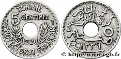 TUNISIE - PROTECTORAT FRANÇAIS 5 Centimes AH1339 frappe médaille 1920 Paris