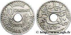 TUNISIE - PROTECTORAT FRANÇAIS 10 Centimes AH1351 1931 Paris