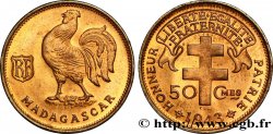 MADAGASCAR - Free French Forces 50 Centimes 1943 Prétoria