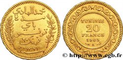TUNISIA - FRENCH PROTECTORATE 20 Francs or Bey Mohamed El Hadi AH1321 1903 Paris