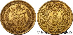 TUNISIE - PROTECTORAT FRANÇAIS 5 Francs AH1365 1946 Paris SUP 
