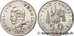 NOUVELLE CALÉDONIE 50 Francs IEOM Marianne / hutte 1972 Paris TTB 