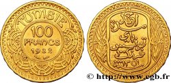 TUNISIA - FRENCH PROTECTORATE 100 Francs or frappée au nom du Bey Ahmed 1932 Paris