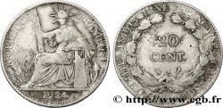 INDOCHINE FRANÇAISE 20 Centièmes 1924 Paris TB 