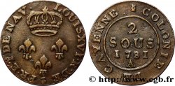 GUYANE FRANÇAISE Faux 2 Sous colonies de Cayenne 1e type  1781 Paris - A