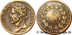 COLONIES FRANÇAISES - Charles X, pour la Guyane 5 Centimes Charles X 1828 Paris - A