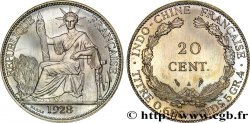 INDOCHINA 20 Centièmes (Essai) Cupro-Nickel 1928 Paris