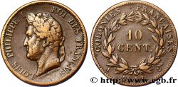 COLONIES FRANÇAISES - Louis-Philippe pour la Guadeloupe 10 Centimes 1841 Paris