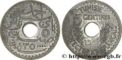 TUNEZ - Protectorado Frances 5 Centimes Essai en zinc au nom d’Ahmed Bey AH 1350 date incomplète 1931 Paris