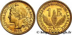 TOGO - Territorios sobre mandato frances 1 Franc, pré-série de Morlon poids lourd, 5 grammes 1925 Paris