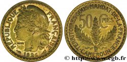 CAMEROUN - TERRITOIRES SOUS MANDAT FRANÇAIS 50 Centimes léger - Essai de frappe de 50 cts Morlon - 2 grammes 1926 Paris SPL 
