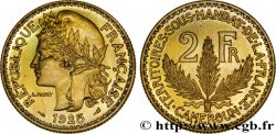 CAMERUN - Mandato Francese 2 Francs, pré-série de Morlon poids lourd, 10 grammes 1925 Paris 