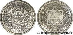 MARUECOS - PROTECTORADO FRANCÉS Essai de 20 Francs, poids normal. AH 1366 1947 Paris