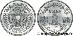 MAROKKO - FRANZÖZISISCH PROTEKTORAT Essai de 2 Francs AH 1370 1951 Paris