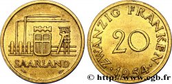 TERRITOIRE DE LA SARRE 20 Franken 1954 Paris
