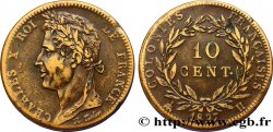 COLONIES FRANÇAISES - Charles X, pour la Martinique et la Guadeloupe 10 Centimes Charles X 1827 La Rochelle - H