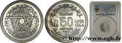 MAROC - PROTECTORAT FRANÇAIS Essai de 50 Centimes cupro-nickel, listel large, poids léger 1945 Paris