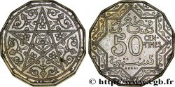 MAROC - PROTECTORAT FRANÇAIS Essai en piefort de 50 Centimes en cupro-nickel, 6 grammes (1925) Paris SUP 