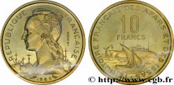 YIBUTI - Territorio Francés de los Afars e Issas Essai de 10 Francs Marianne / voilier et paquebot 1969 Paris