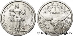 NOUVELLE CALÉDONIE 1 Franc Union Française 1949 Paris SPL 