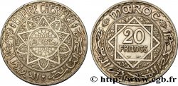 MAROC - PROTECTORAT FRANÇAIS 20 Francs AH 1347 1928 Paris