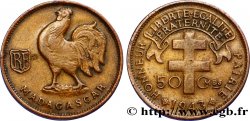 MADAGASKAR - Freie Französische Streitkräfte 50 Centimes 1943 Prétoria