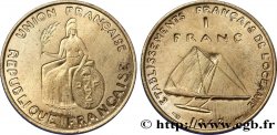 POLINESIA FRANCESE - Oceania Francese 1 Essai de 1 Franc type au listel en relief 1948 Paris 