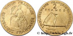 POLYNÉSIE FRANÇAISE - Océanie française Essai de 2 Francs type sans listel 1948 Paris