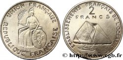FRENCH POLYNESIA - French Oceania Essai de 2 Francs avec listel en relief 1948 Paris