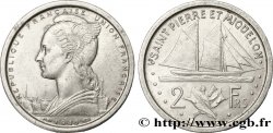 SAINT PIERRE E MIQUELON 2 Francs Marianne type Union Française / voilier 1948 Paris 