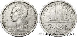 SAINT PIERRE AND MIQUELON 2 Francs Marianne type Union Française / voilier 1948 Paris XF 