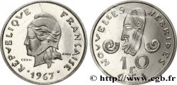 NEW HEBRIDES (VANUATU since 1980) Essai de 10 Francs Marianne / masque 1967 Paris
