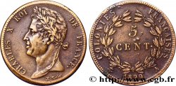 COLONIAS FRANCESAS - Charles X, para Guayana 5 Centimes Charles X 1829 Paris - A