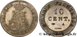 GUYANA FRANCESA 10 Cent. (imes) monogramme de Louis-Philippe 1846 Paris