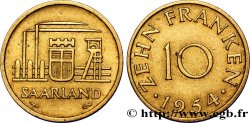SAARLAND 10 Franken 1954 Paris
