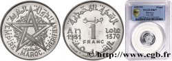 MOROCCO - FRENCH PROTECTORATE 1 Franc proof AH 1370 1951 