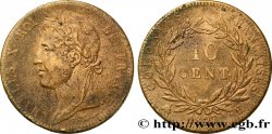 COLONIES FRANÇAISES - Charles X, pour la Martinique et la Guadeloupe 10 Centimes Charles X 1827 La Rochelle - H