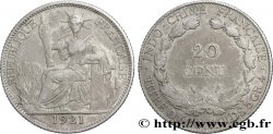 FRANZÖSISCHE-INDOCHINA 20 Centièmes 1921 Paris